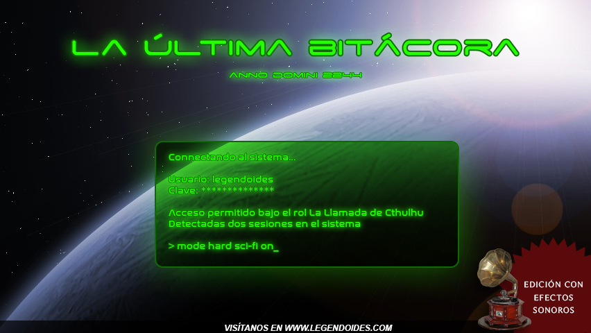 Partida de rol espacial ciencia ficcion cthulhu - la ultima bitacora - legendoides